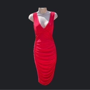Elegant Red Sleeveless Dress